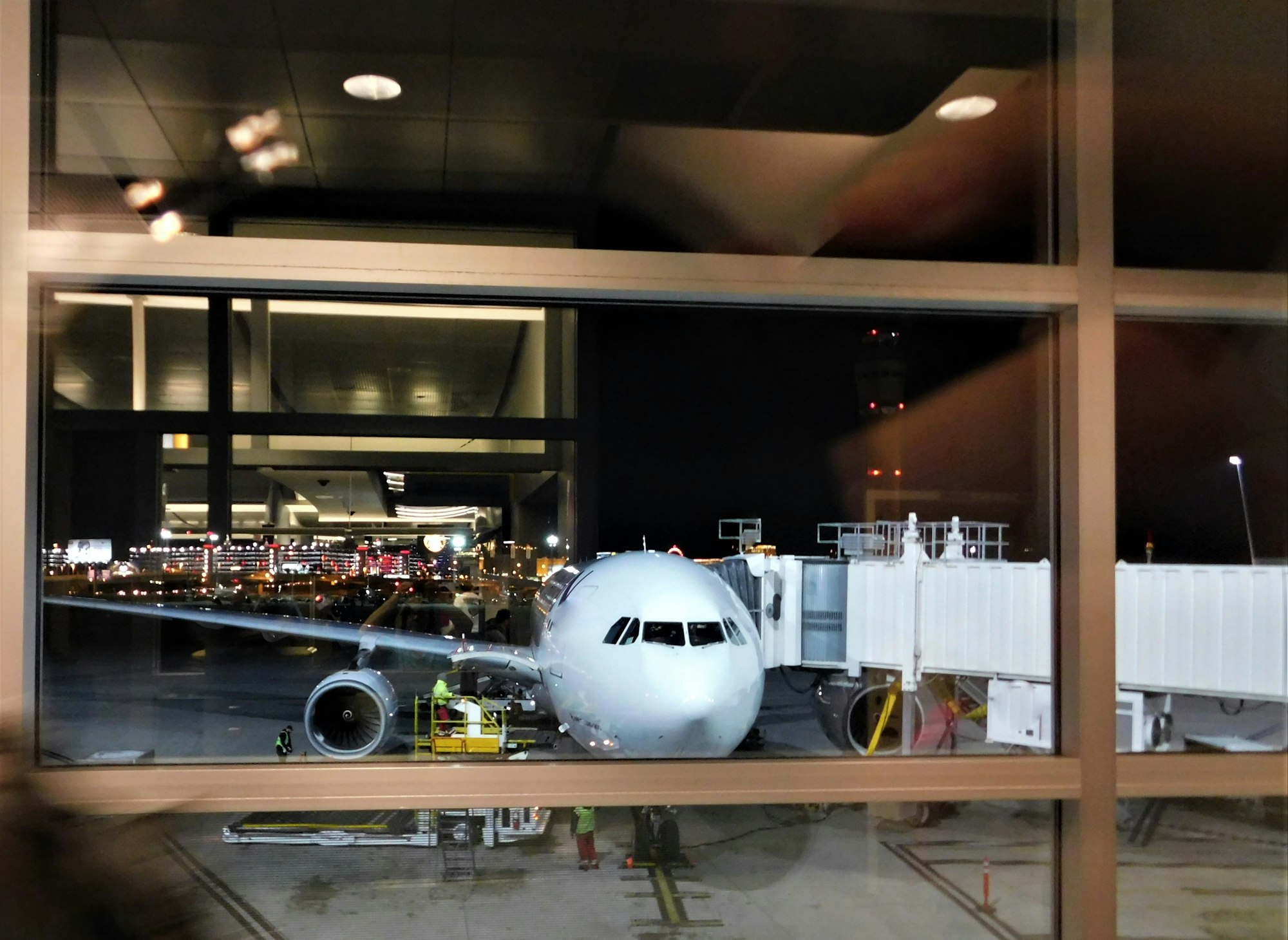 At The Airport! Nighttime Reflections!